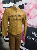 Leather motorcycle jacket