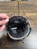 Black flower purse